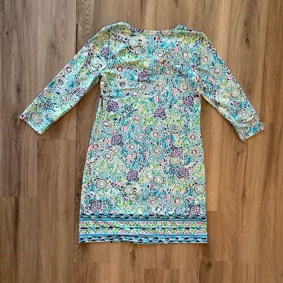 Lilly Pulitzer UPF 50+ Nadine Dress Blue Ibiza Open Water Medium - Picture 9 of 10